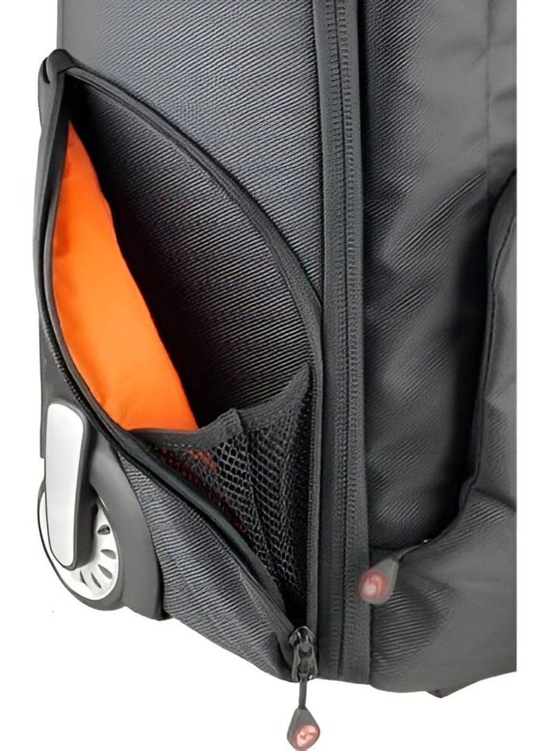 حقيبة كاميرا احترافية 2 في 1 على شكل حقيبة ظهر وعربة بعجلات | حقيبة كاميرا DSLR مزودة بعجلات مع حجرة مخصصة للابتوب، وحامل ثلاثي القوائم (ترايبود)، وفواصل داخلية مبطنة مقاومة للصدمات | حقيبة تصوير احترافية مقاومة للماء - Image 5